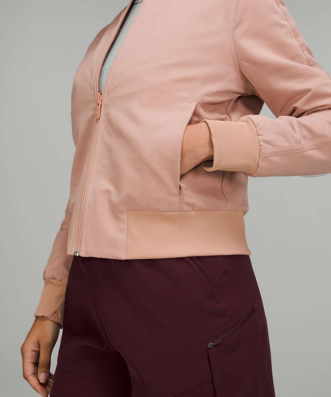 Lululemon Non-Stop Cotton Bomber Jacket - Pink Clay