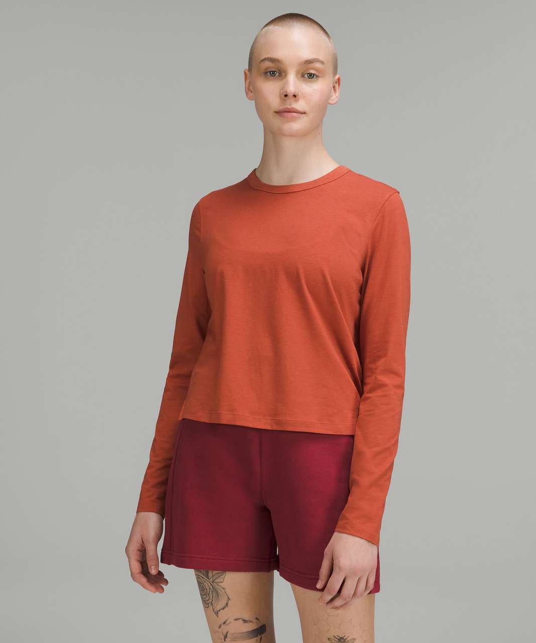 Lululemon Classic-Fit Cotton-Blend Long Sleeve Shirt - Red Rock