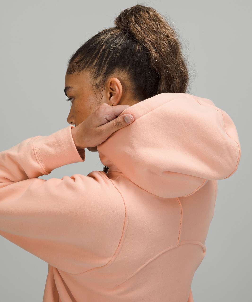 Lululemon Loungeful Zip Hoodie - Peach Satin