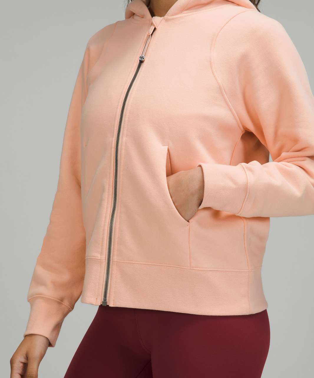 Lululemon Loungeful Zip Hoodie - Peach Satin