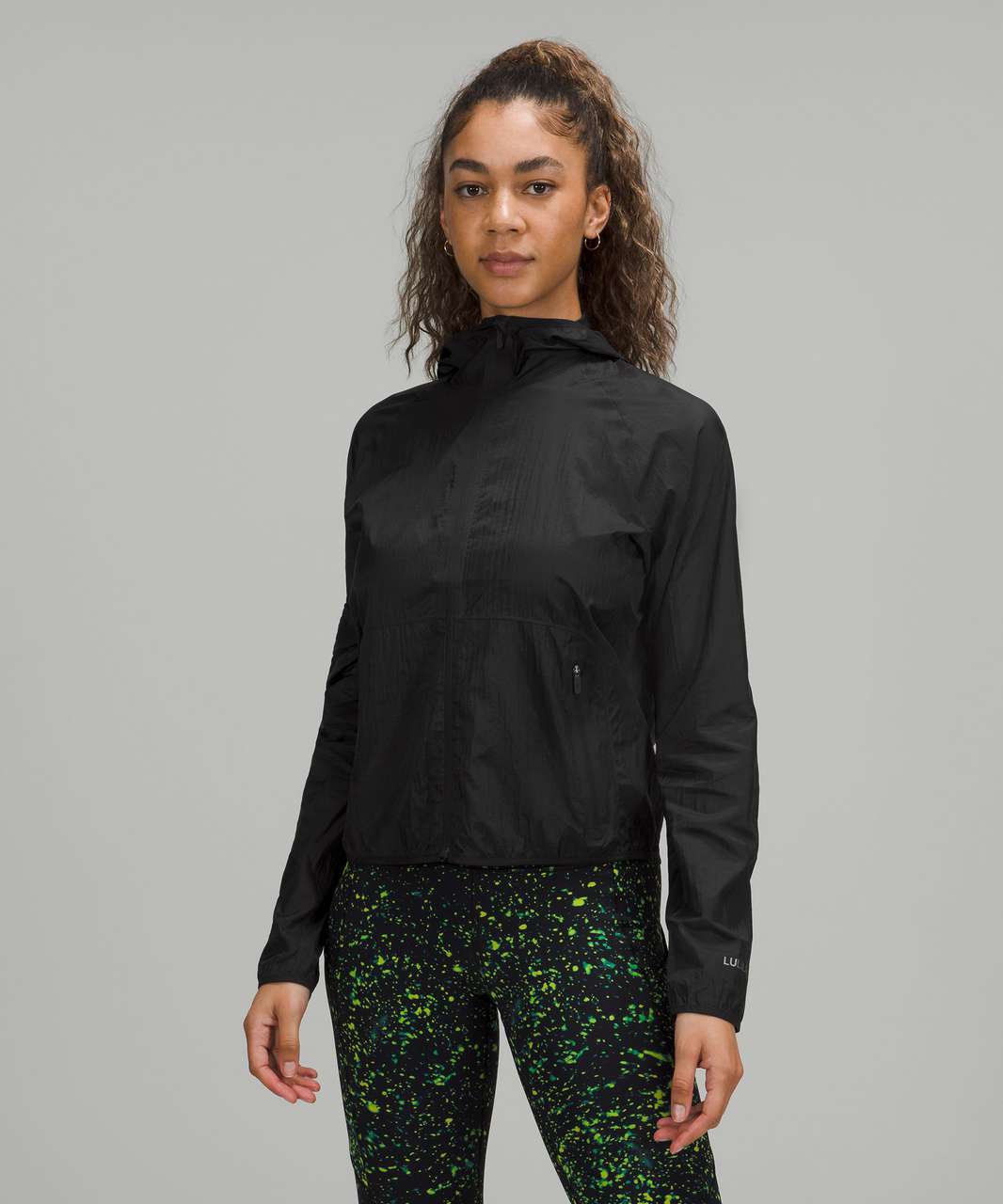 Lululemon Ventilated Packable Running Jacket - Black - lulu fanatics