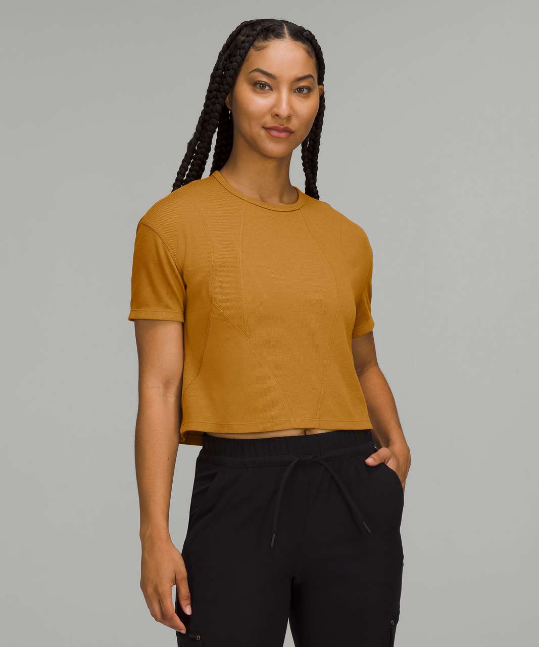 Lululemon Ribbed Modal-Cotton T-Shirt - Spiced Bronze - lulu fanatics