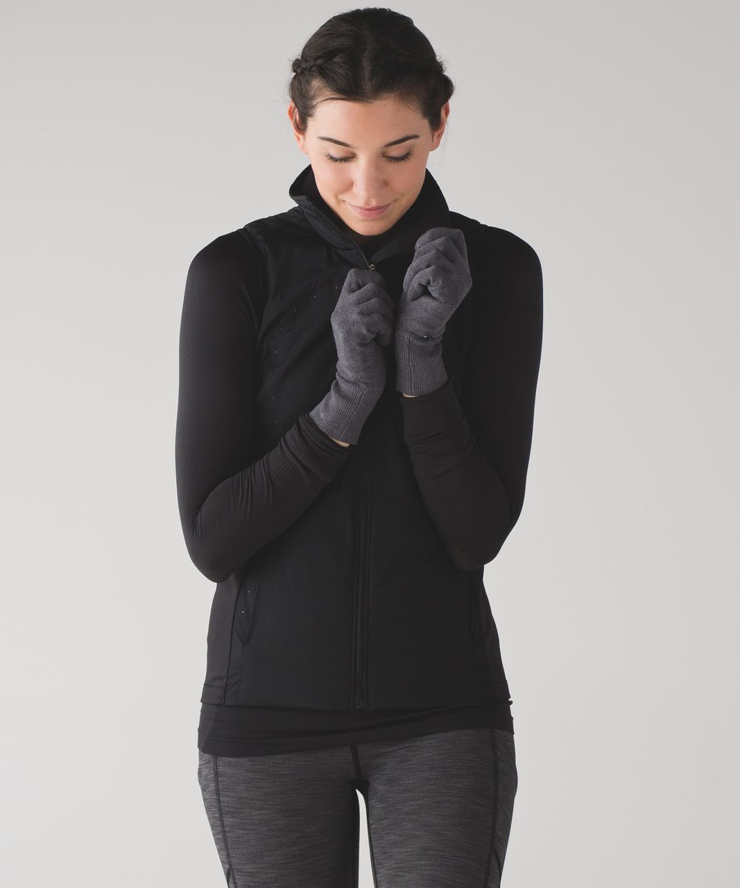 Lululemon Mantra Gloves - Heathered Dark Carbon