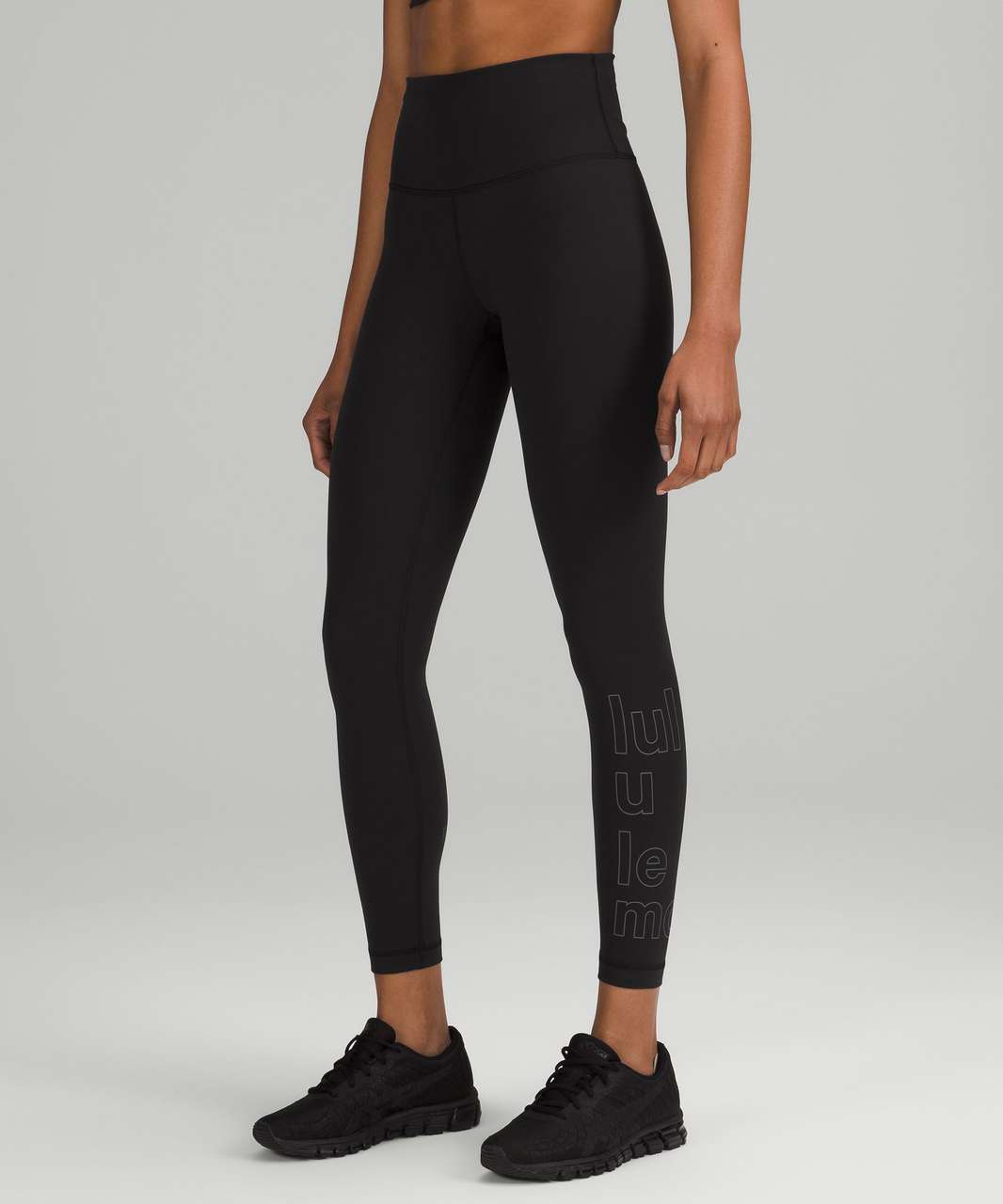 Lululemon Wunder Train High-rise Leggings 25 - Distressed Twill Emboss  Black