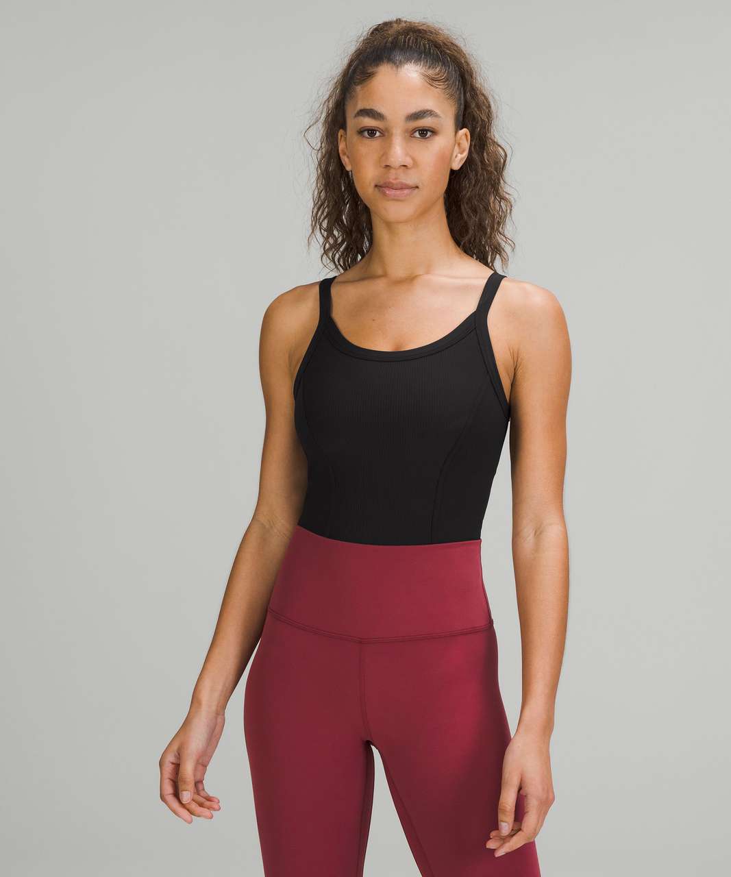 Lululemon Ribbed Yoga Bodysuit - Black