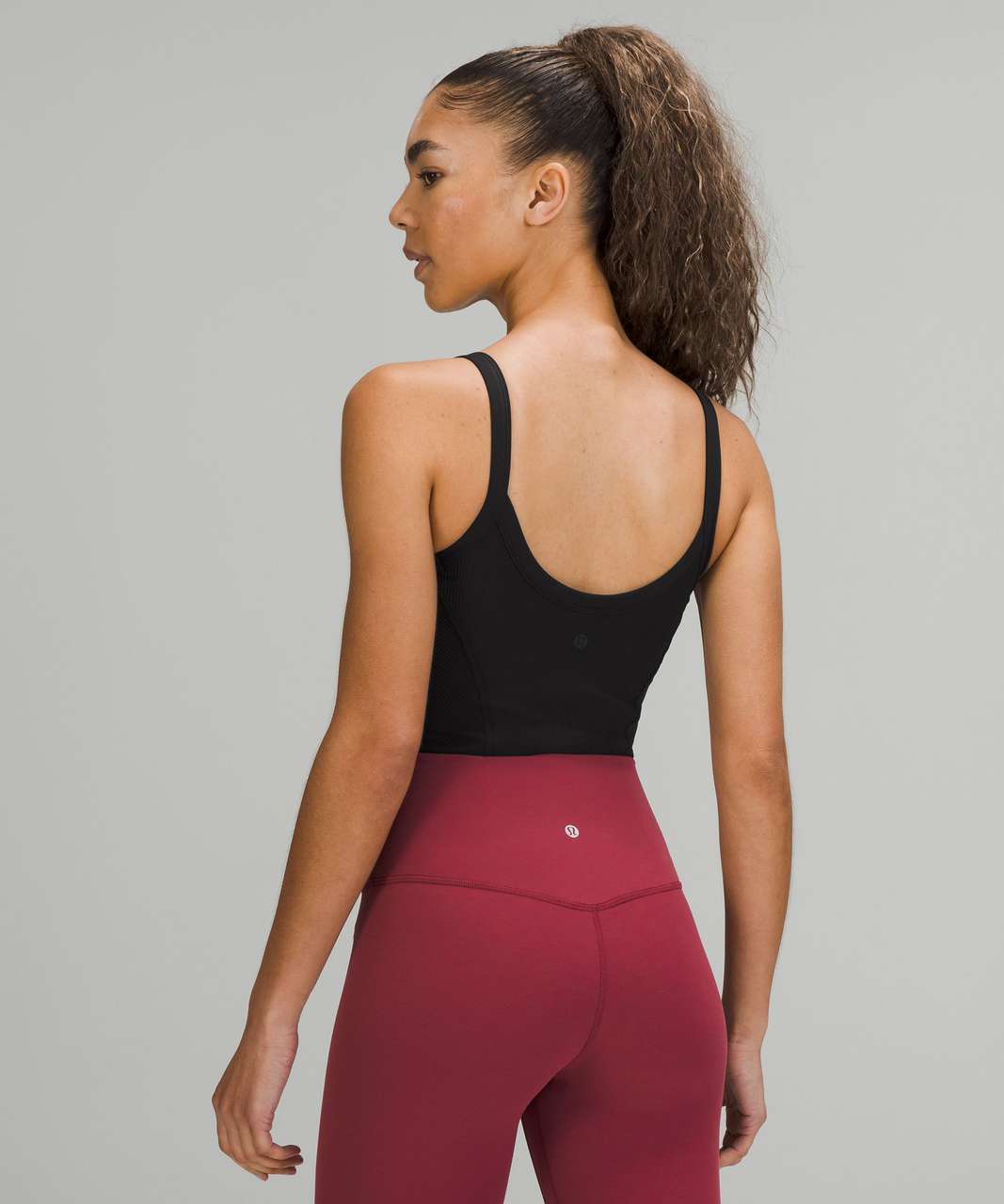 Lululemon Pretty Pursuit Bodysuit - Heathered Black - lulu fanatics