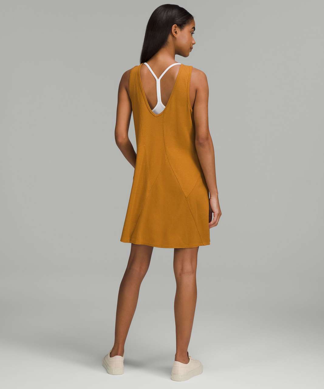 Lululemon Ribbed Modal-Cotton Dress - Spiced Bronze - lulu fanatics