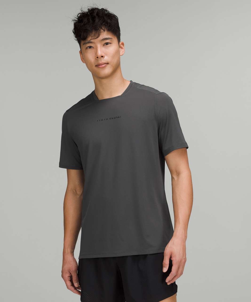 Lululemon Square-Neck Running Short Sleeve Shirt - Graphite Grey