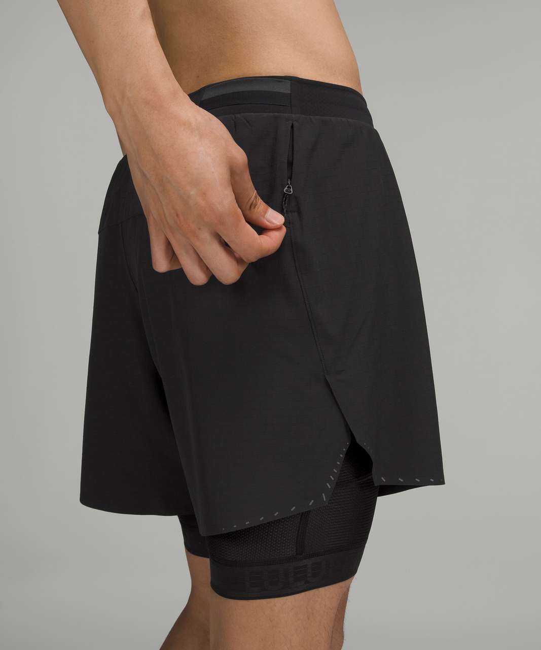 Lululemon Fast and Free Lined Short 6" *Ripstop - Black