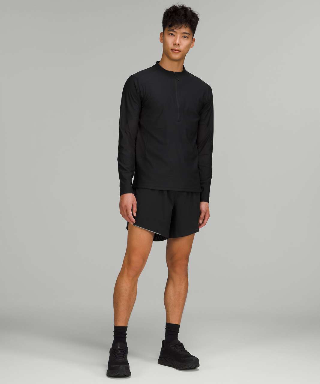 Lululemon Lightweight Mesh Running Half-Zip - Black