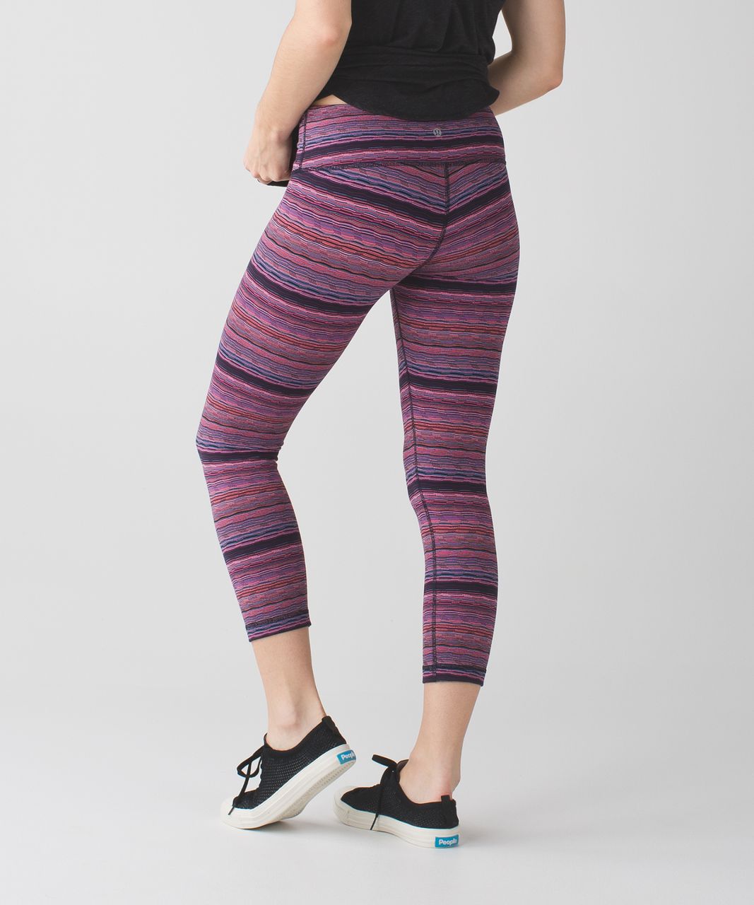 Lululemon Wunder Under Crop III (21 1/2") - Space Dye Twist Naval Blue Very Light Flare