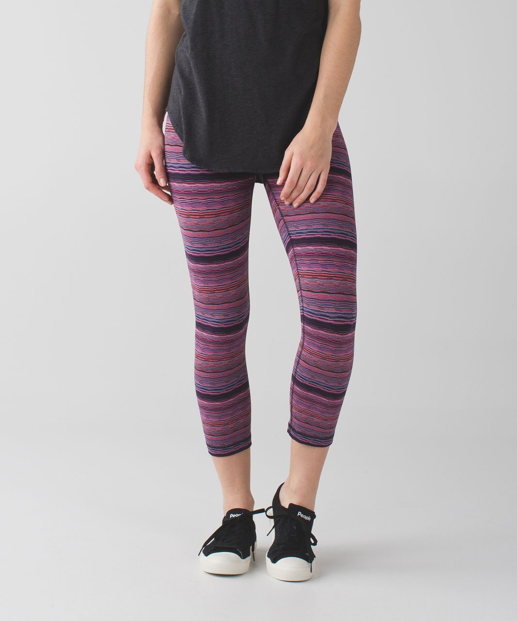 Lululemon Wunder Under Crop III (21 1/2") - Space Dye Twist Naval Blue Very Light Flare