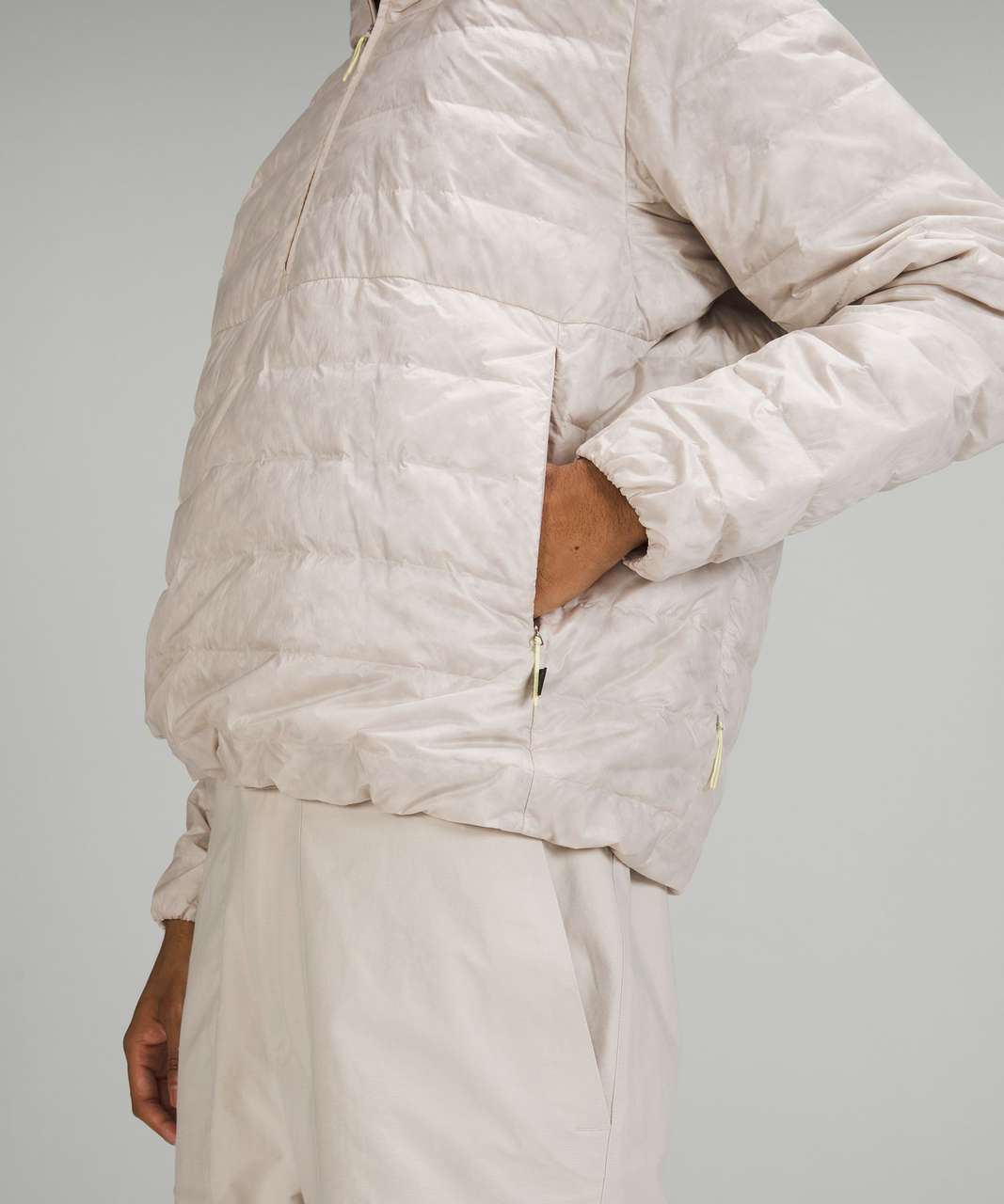 Lululemon lab Quilted Transparent Half-Zip - Muslin