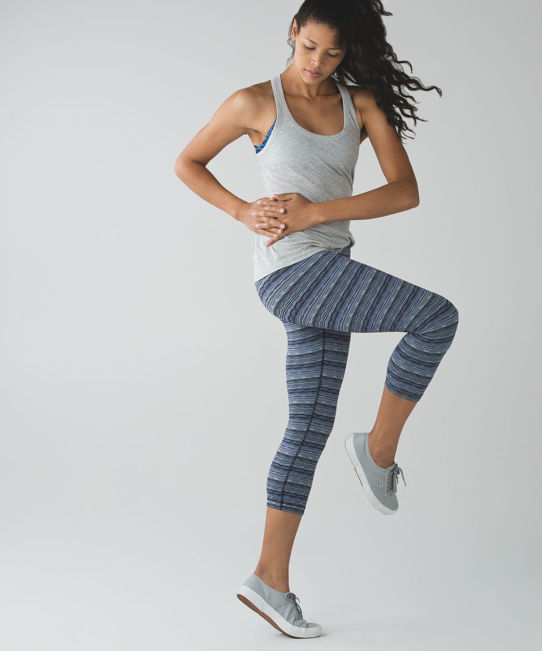 Lululemon Wunder Under Crop *Reversible - Beaming Blue / Black - lulu  fanatics