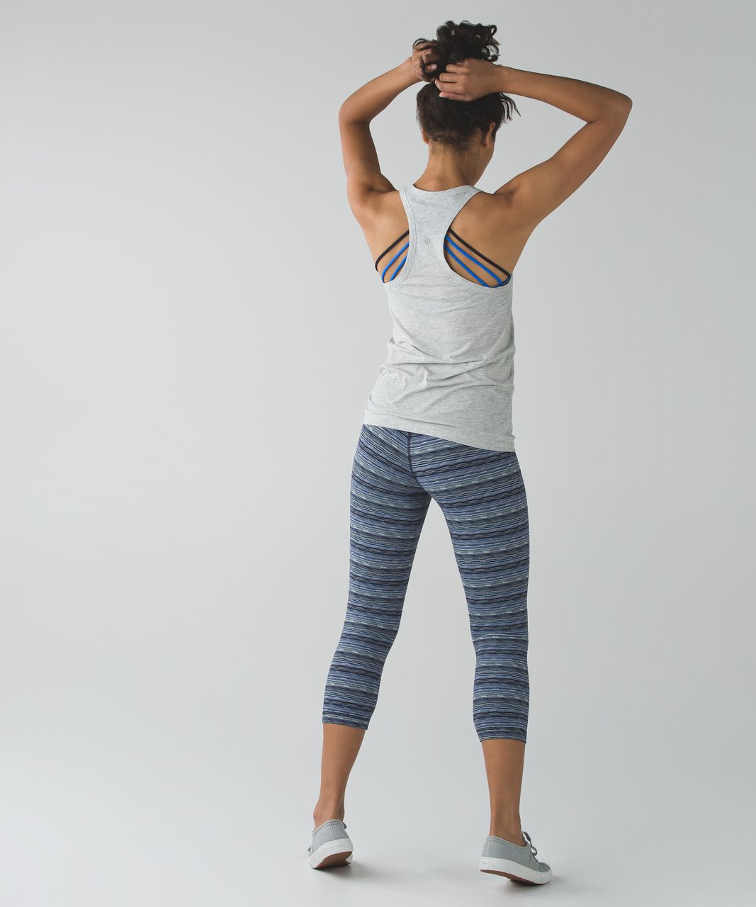 Lululemon Lululemon Wunder Under Space Dye Gray Crop Capri Leggings 10