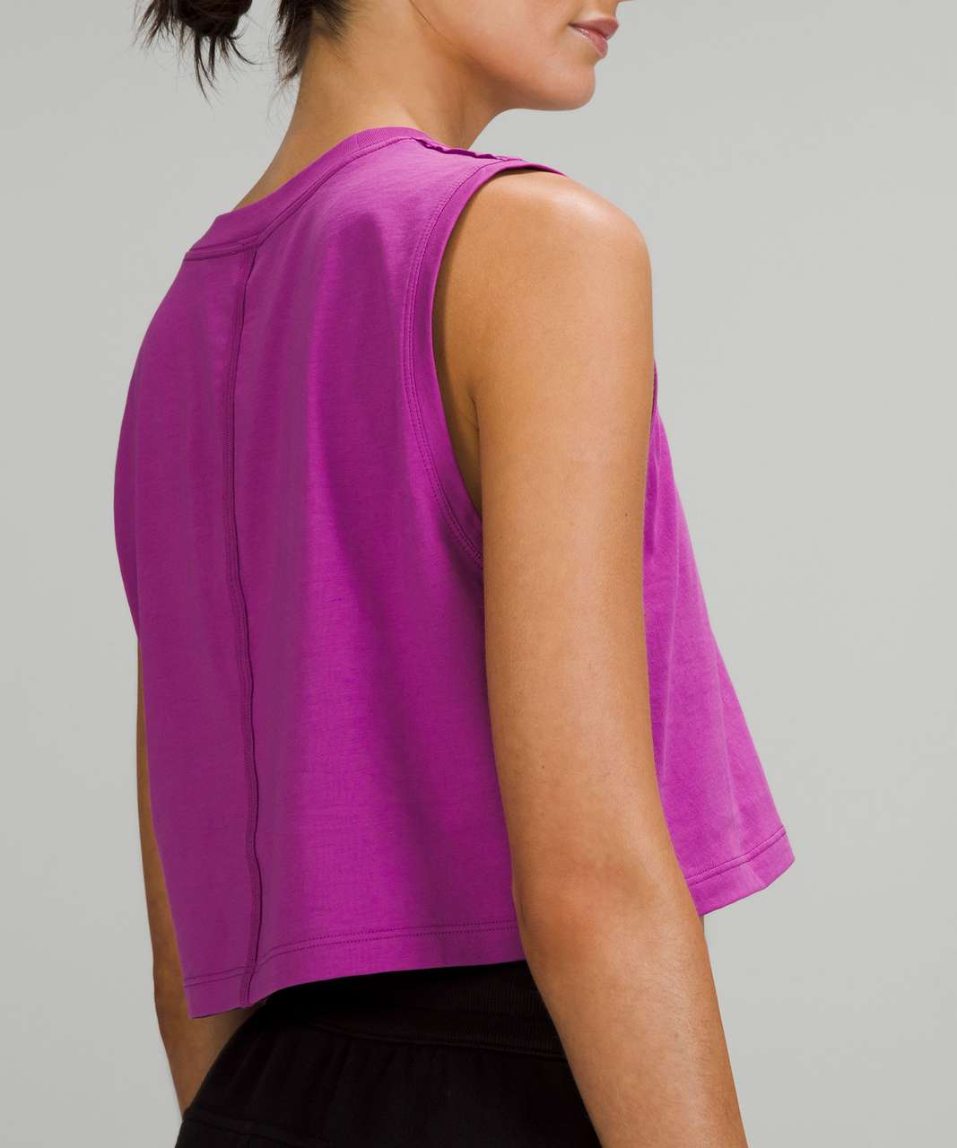 Lululemon All Yours Cropped Cotton Tank Top - Vivid Plum