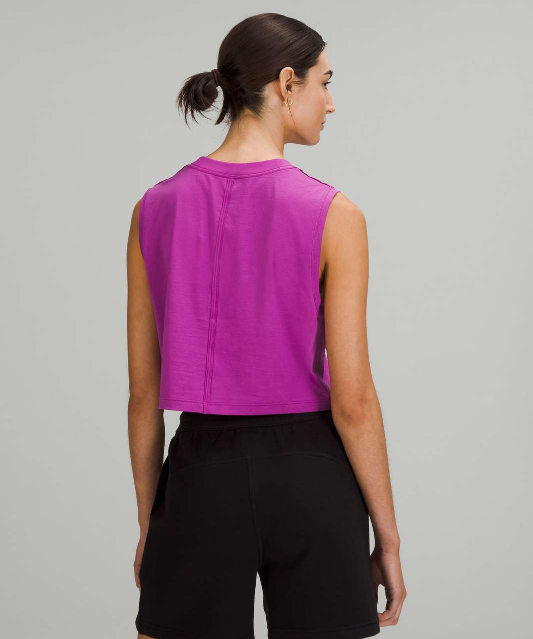 Lululemon All Yours Cropped Cotton Tank Top - Vivid Plum