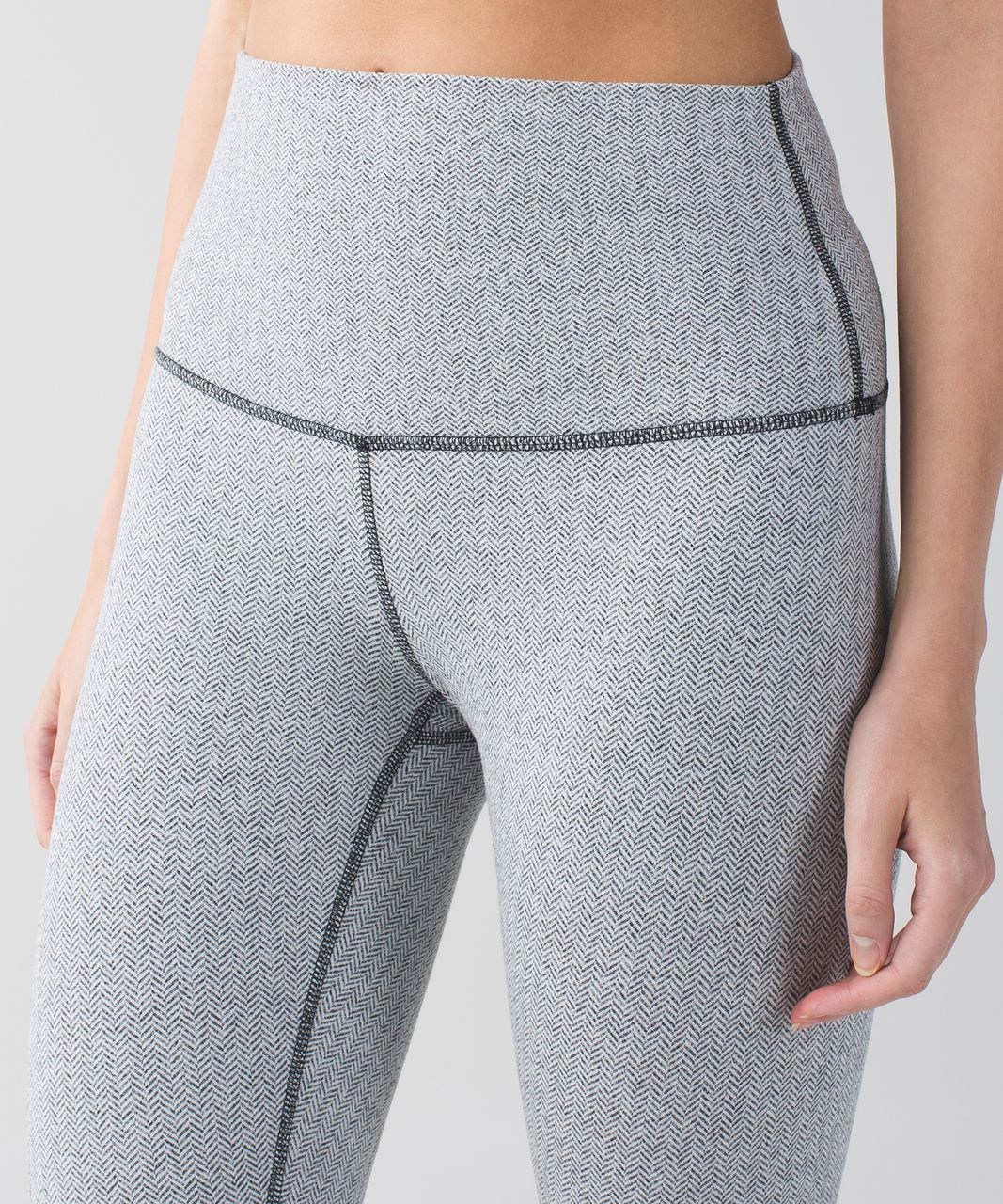 NWT Lululemon Wunder Under Pant Herringbone Heathered Black 6