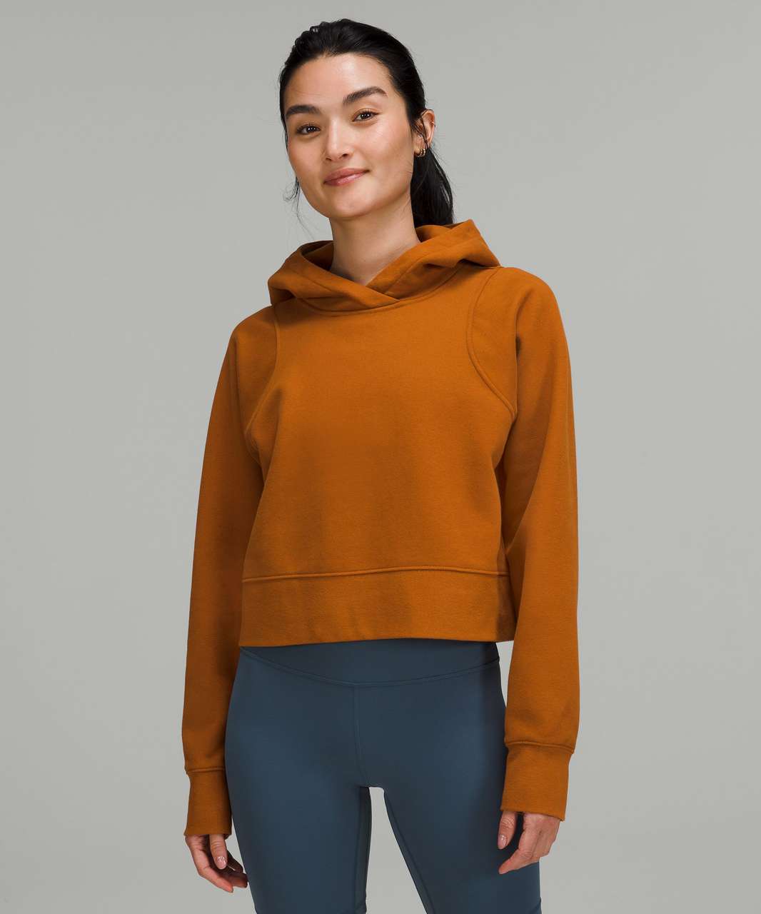 Lululemon Loungeful Cropped Hoodie - Butternut Brown - lulu fanatics