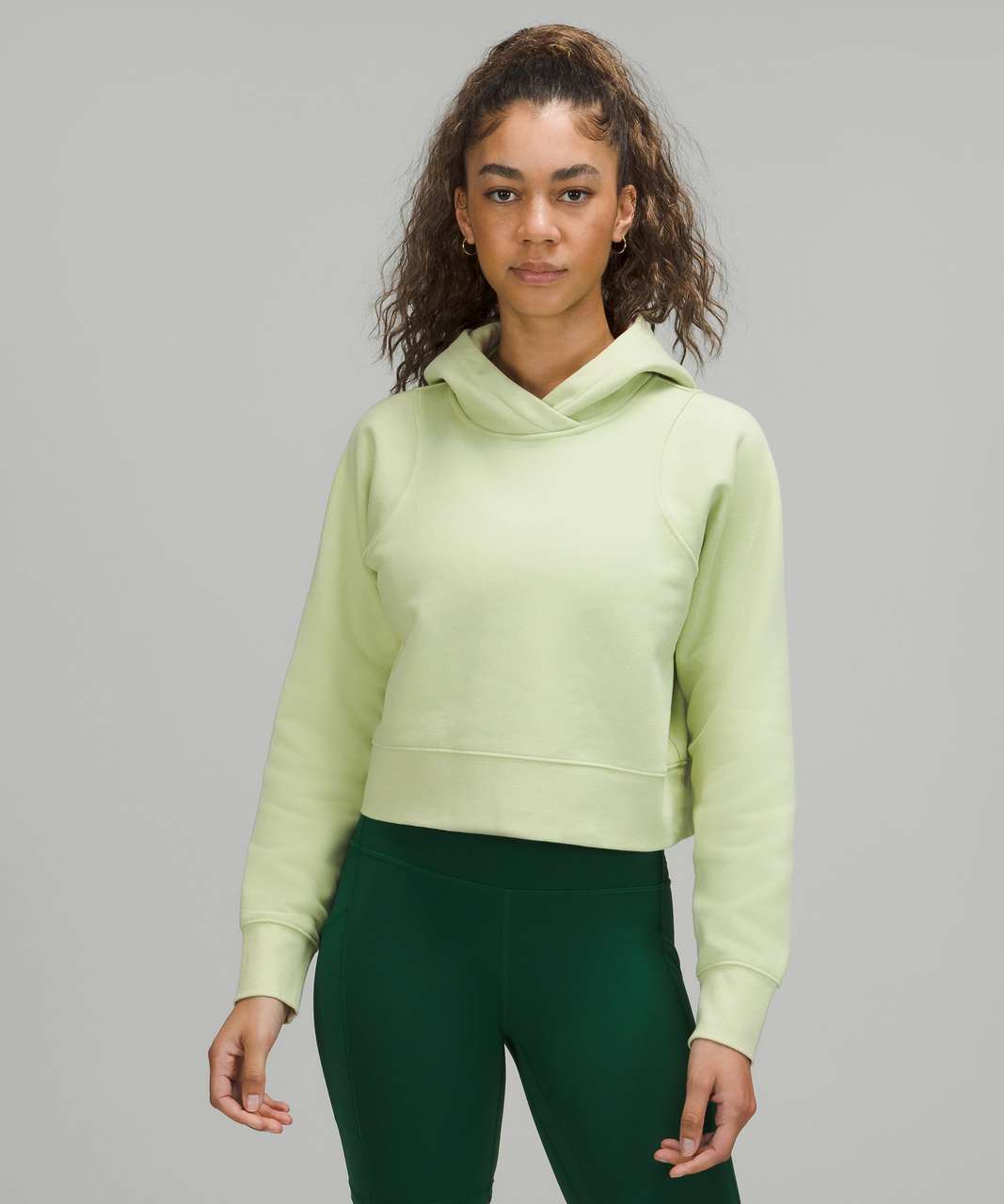 Lululemon Loungeful Cropped Hoodie - Creamy Mint