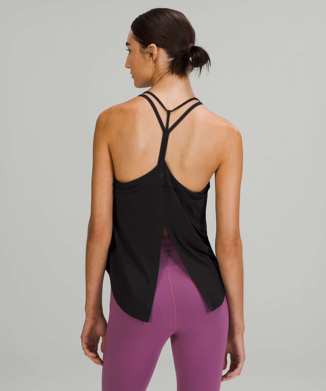 Lululemon Modal-Silk Yoga Tank Top - Black - lulu fanatics