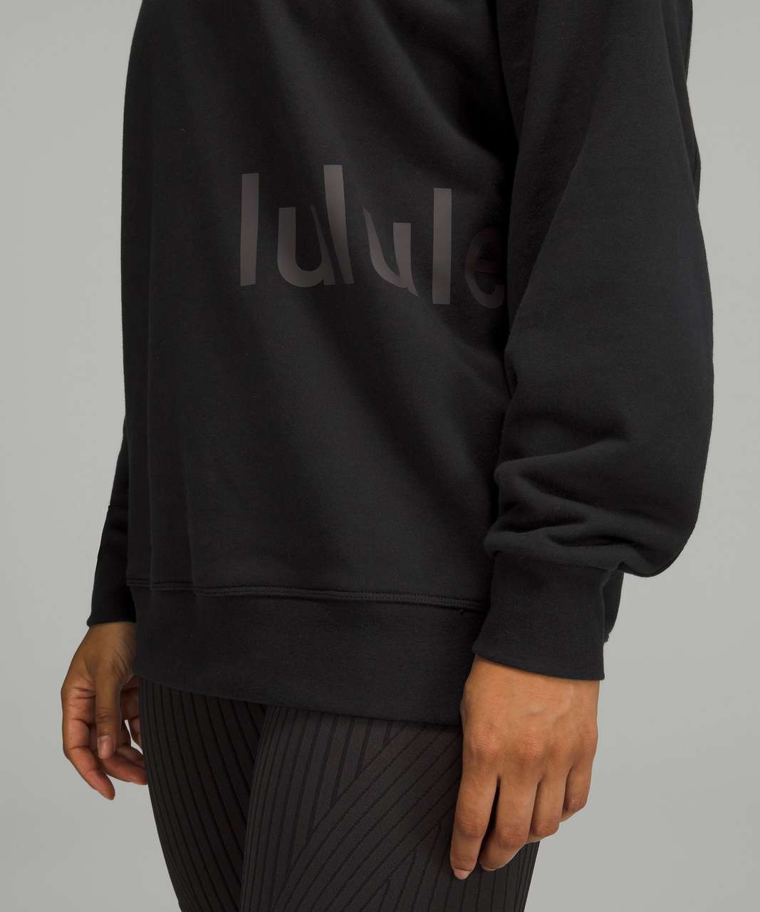 Lululemon Perfectly Oversized Crew *Graphic - Black - lulu fanatics