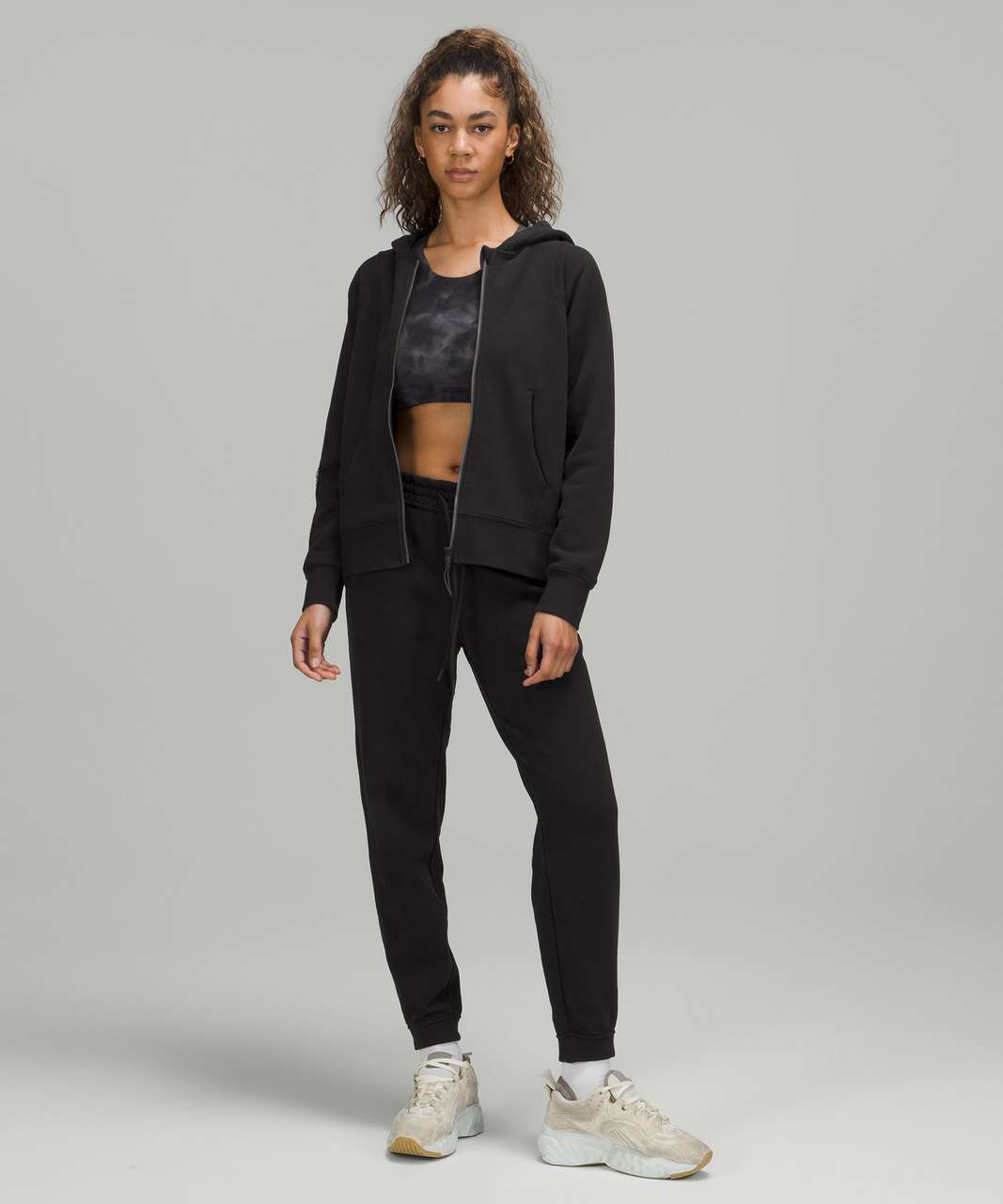 Lululemon Loungeful Zip Hoodie - Black - lulu fanatics