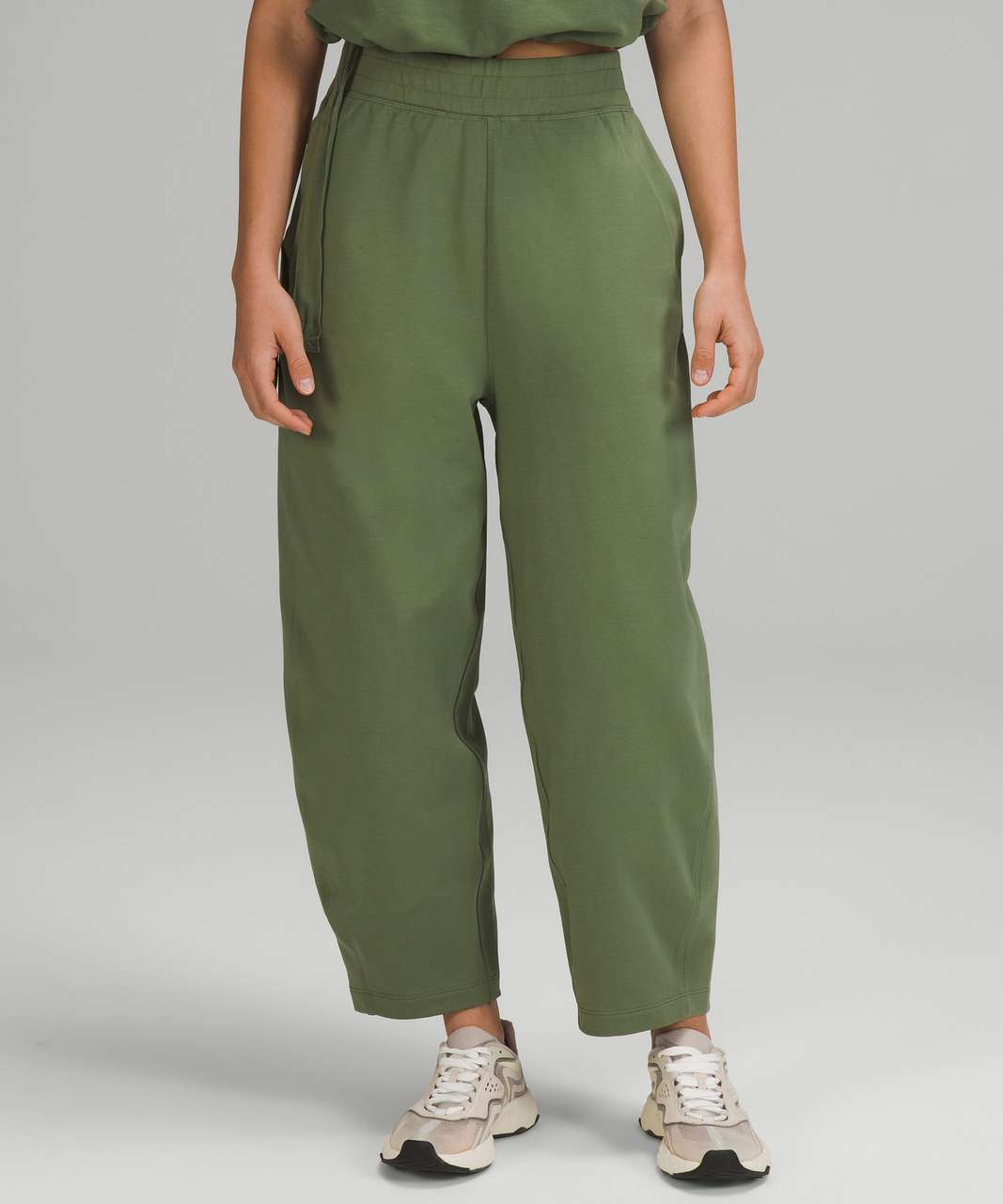 Lululemon Wanderer Wide Leg Pant - Dark Olive - lulu fanatics