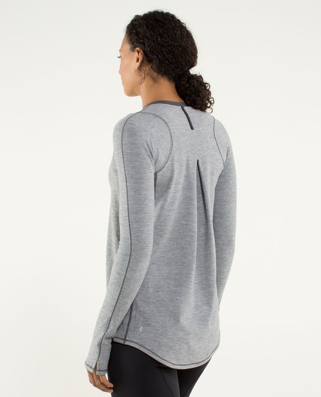 Lululemon Tuck and Flow Long Sleeve - Heathered Soot Light