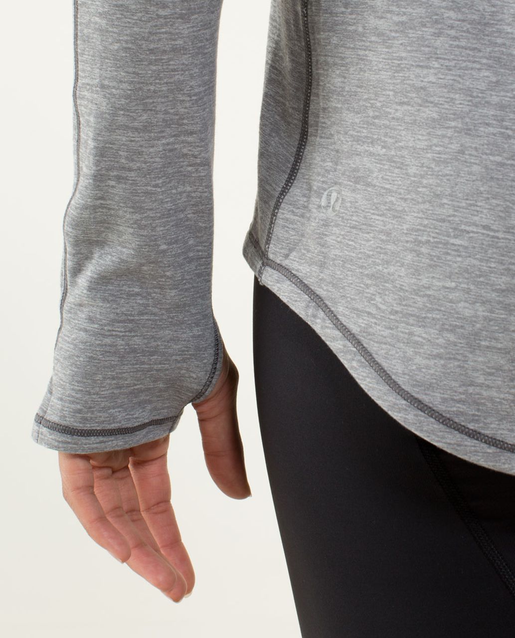 Lululemon Tuck and Flow Long Sleeve - Heathered Soot Light