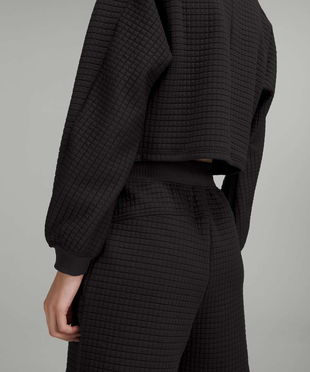 Lululemon lab Textured Grid Cropped Pullover - Black