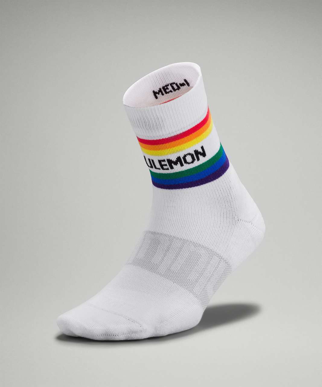 Lululemon Daily Stride Mid-Crew Sock *Rainbow lululemon - White - lulu  fanatics