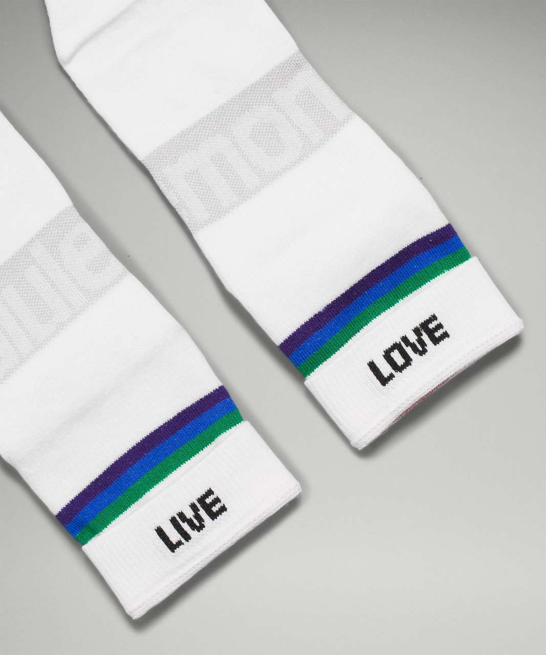 Lululemon Daily Stride Mid-Crew Sock *Rainbow lululemon - White