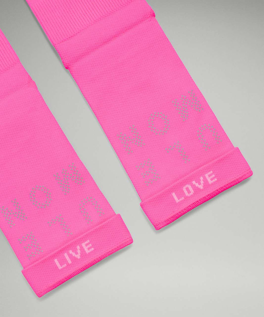 Lululemon Power Stride Crew Sock *Reflective - Highlight Pink