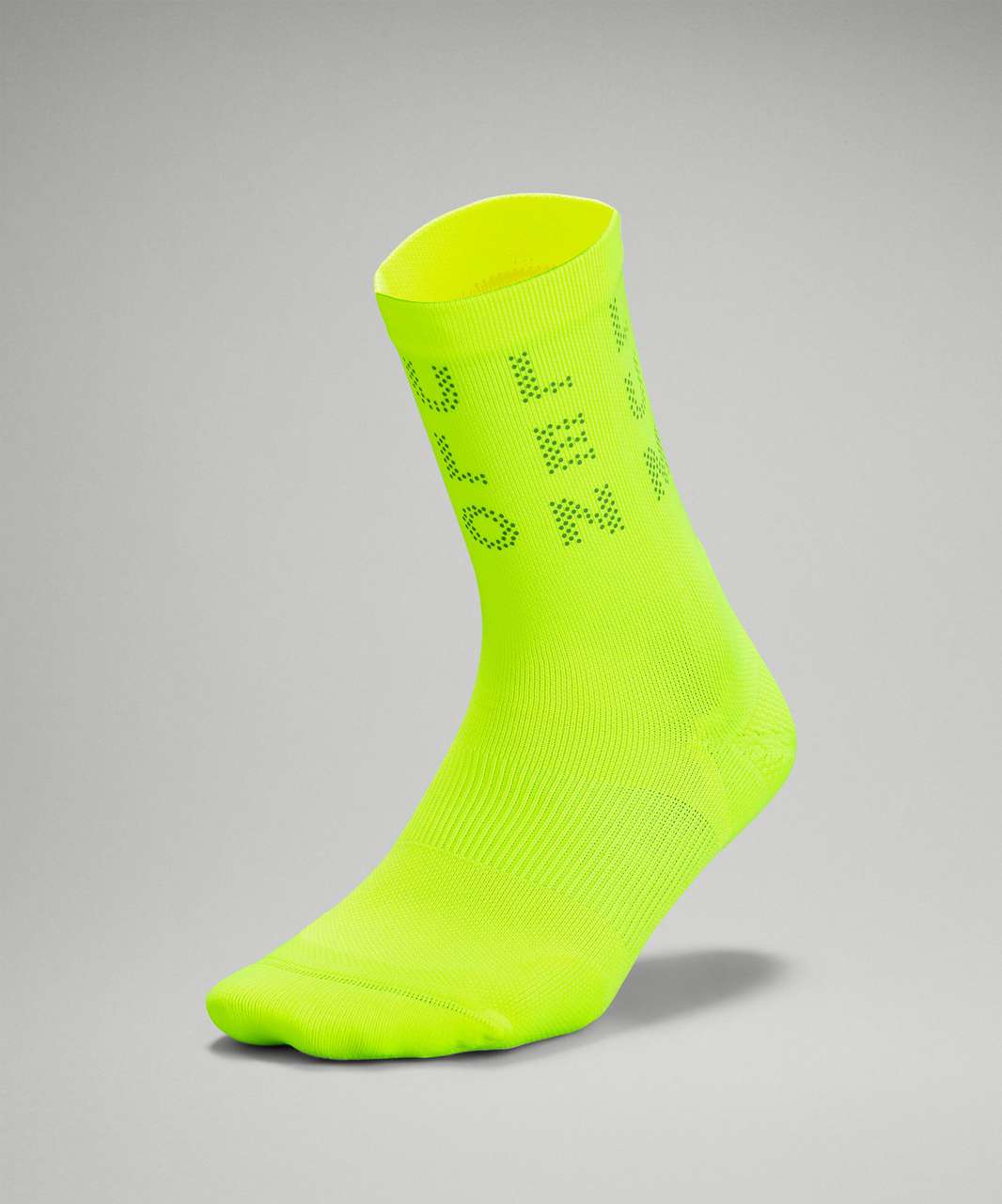 Lululemon Power Stride Crew Sock *Reflective - Highlight Yellow