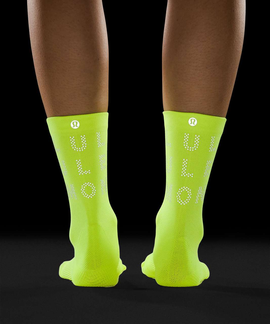 Lululemon Power Stride Crew Sock *Reflective - Highlight Yellow