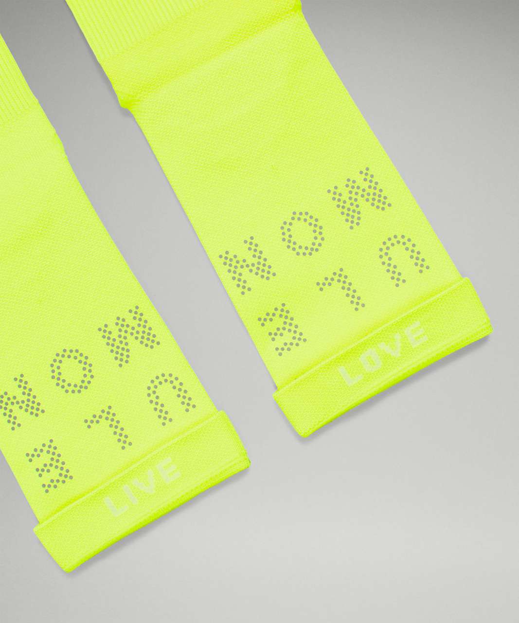 Lululemon Power Stride Crew Sock *Reflective - Highlight Yellow