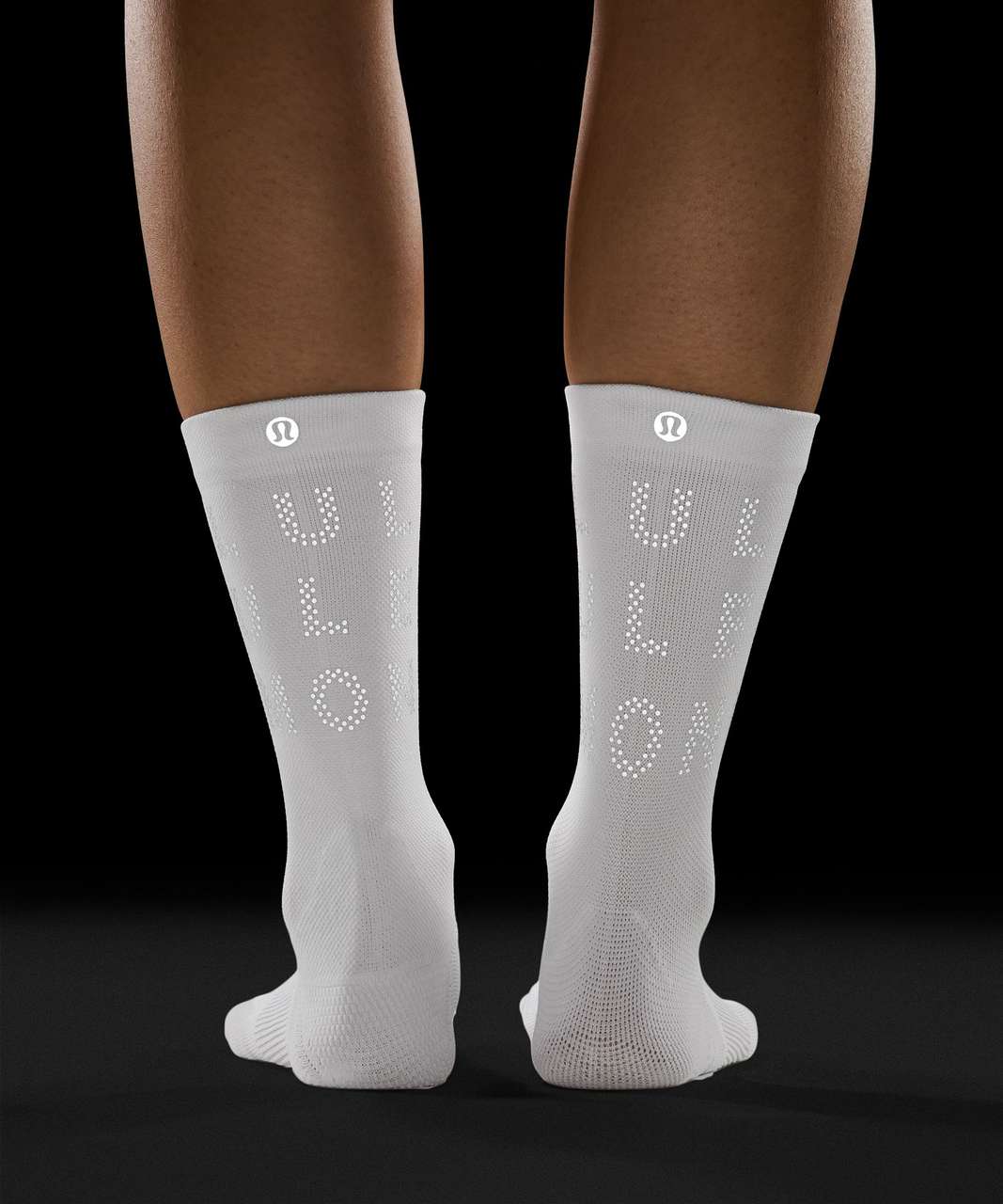 Lululemon Power Stride Crew Sock *Reflective - White