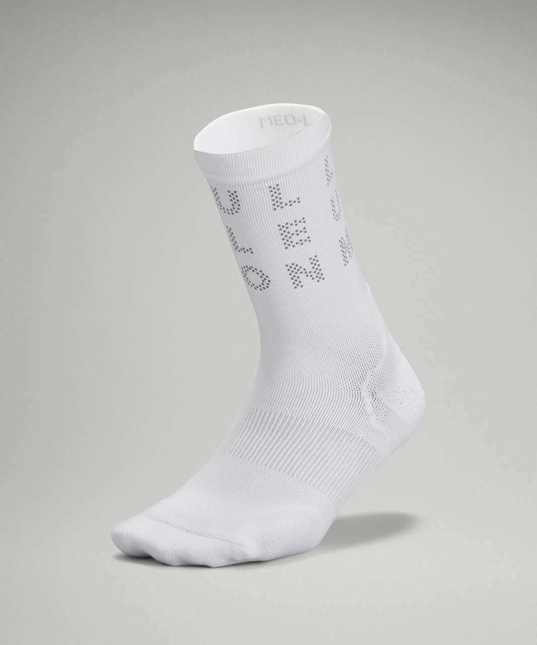 Lululemon Power Stride Crew Sock *Reflective - White