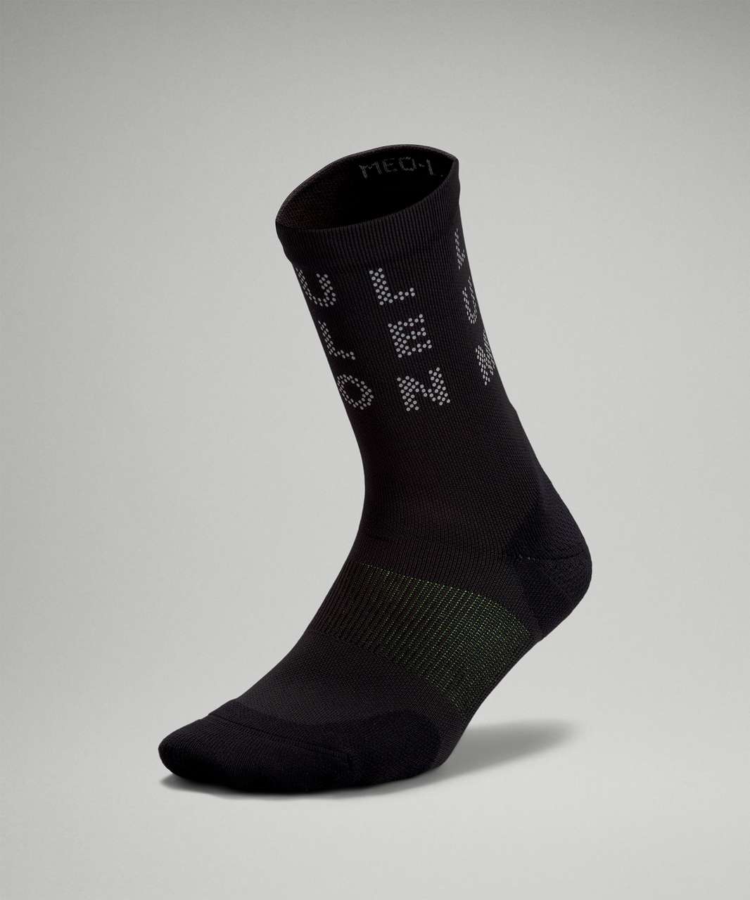 Lululemon Power Stride Crew Sock *Reflective - Black