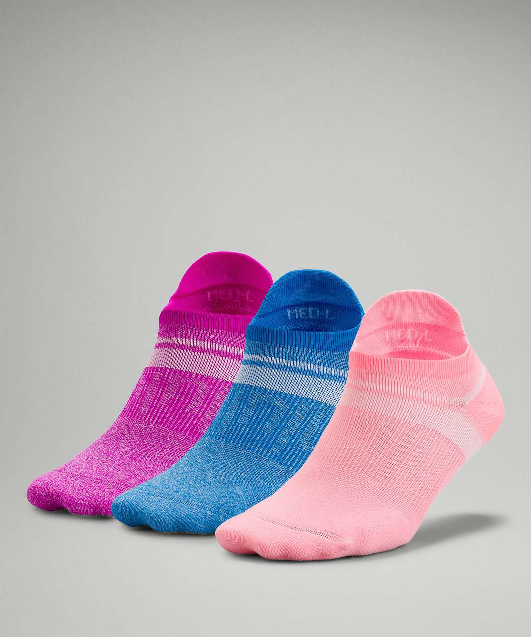 Lululemon Power Stride Tab Sock 3 Pack *Multi-Colour - Sunset / Poolside / Purple Highlight