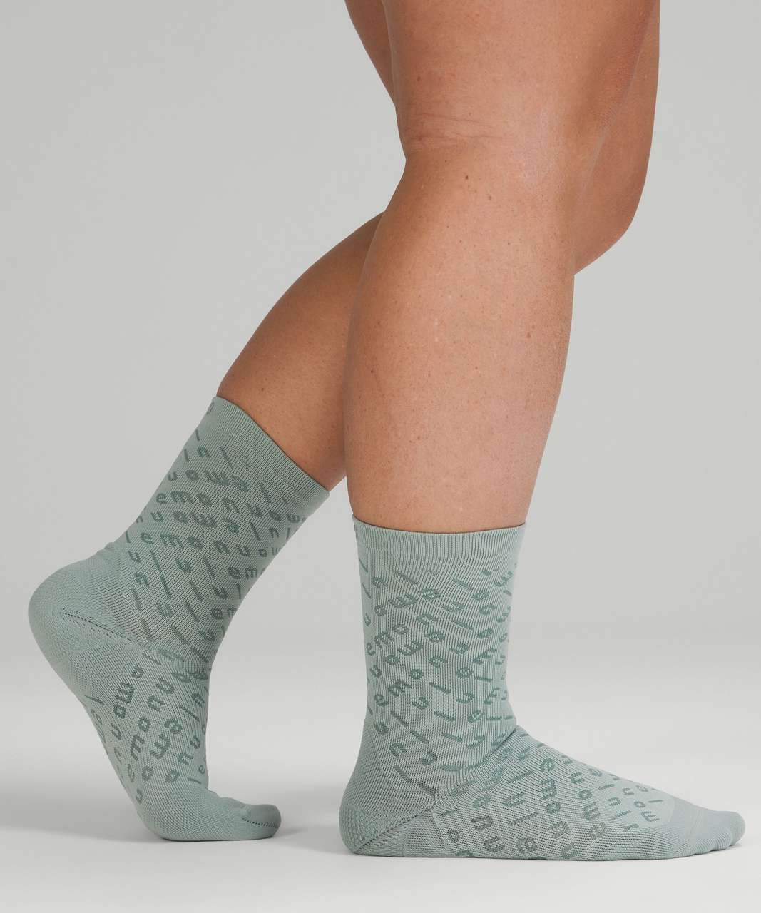 Lululemon Power Stride Crew Sock *Motif - Silver Blue