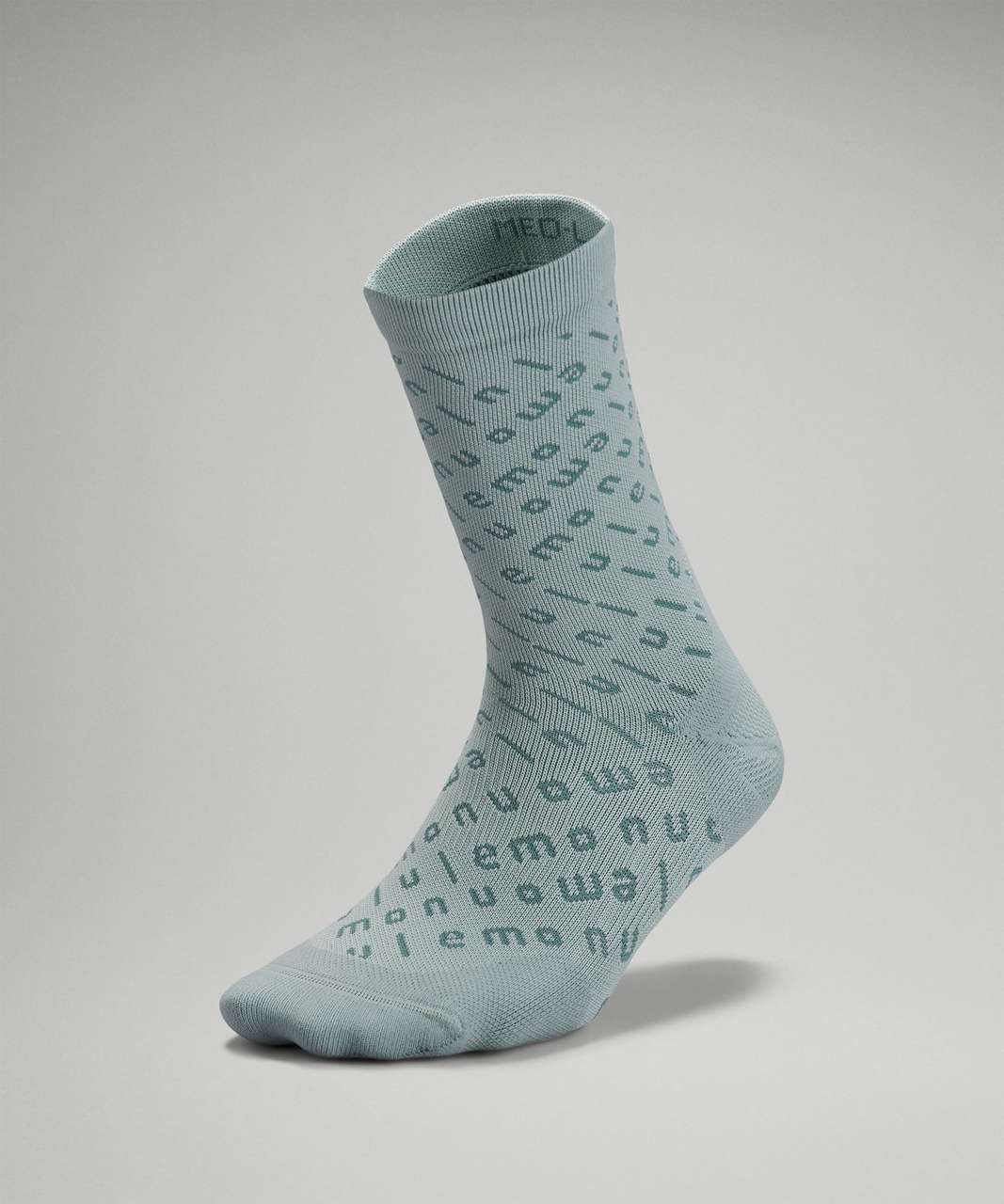 Lululemon Power Stride Crew Sock *Motif - Silver Blue