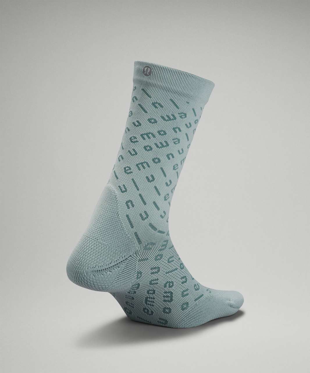 Lululemon Power Stride Crew Sock *Motif - Silver Blue