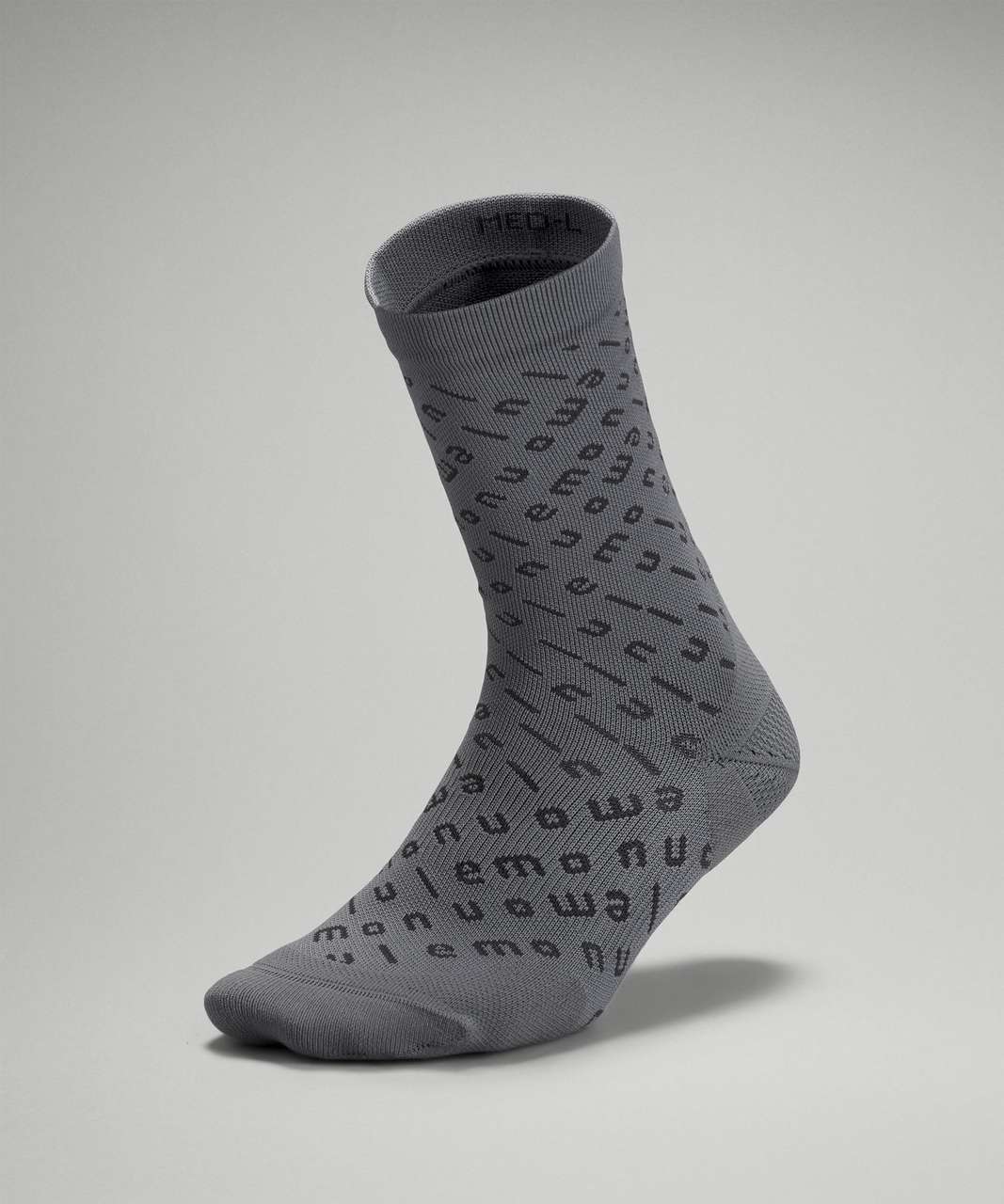 Lululemon Power Stride Crew Sock *Motif - Asphalt Grey