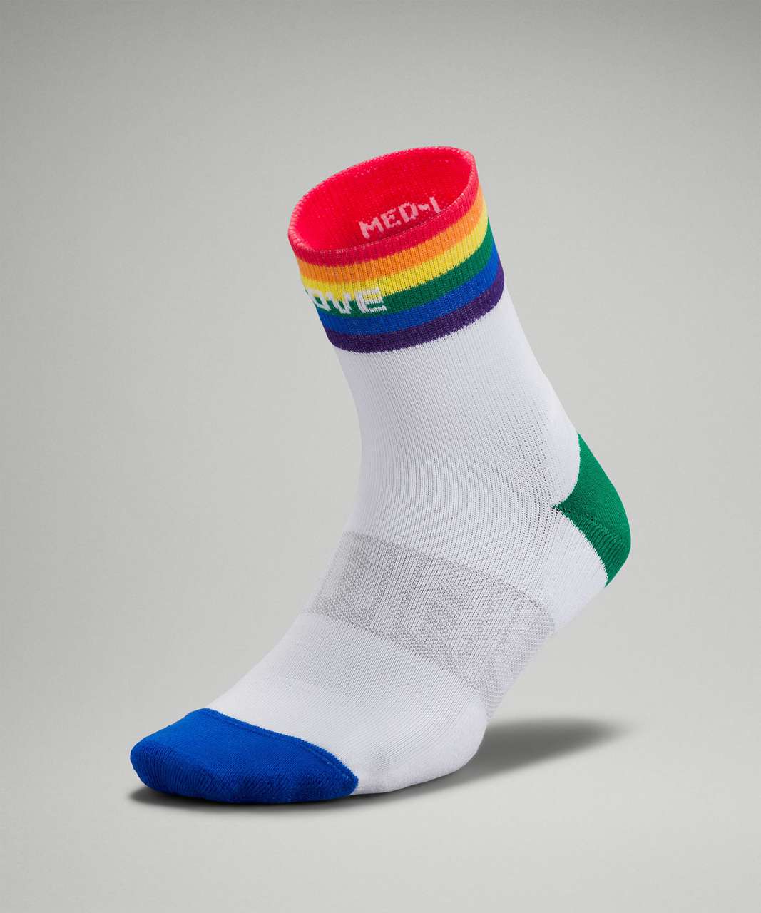 Lululemon Daily Stride Mid-Crew Sock *Rainbow - White