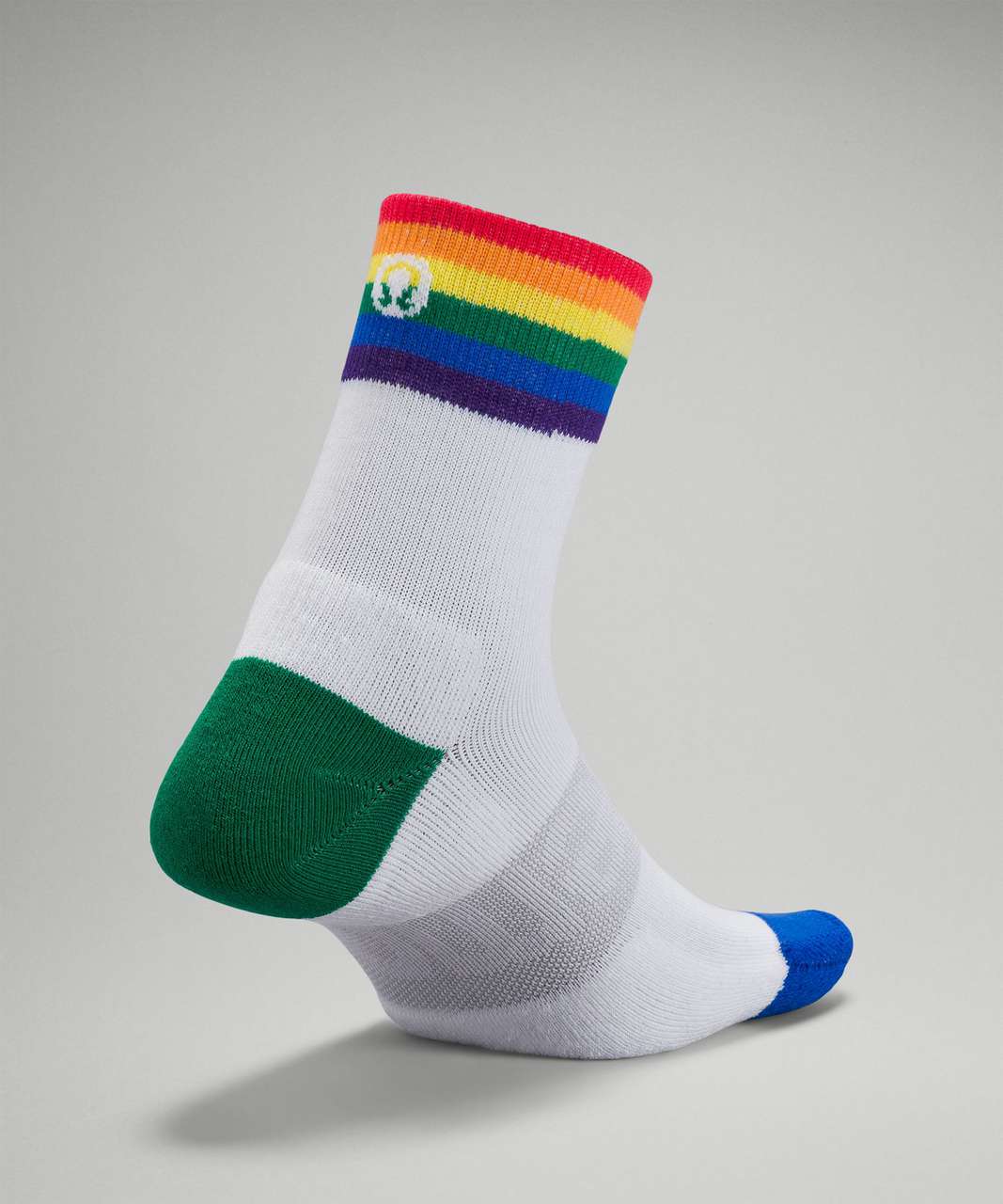 Lululemon Daily Stride Mid-Crew Sock *Rainbow - White