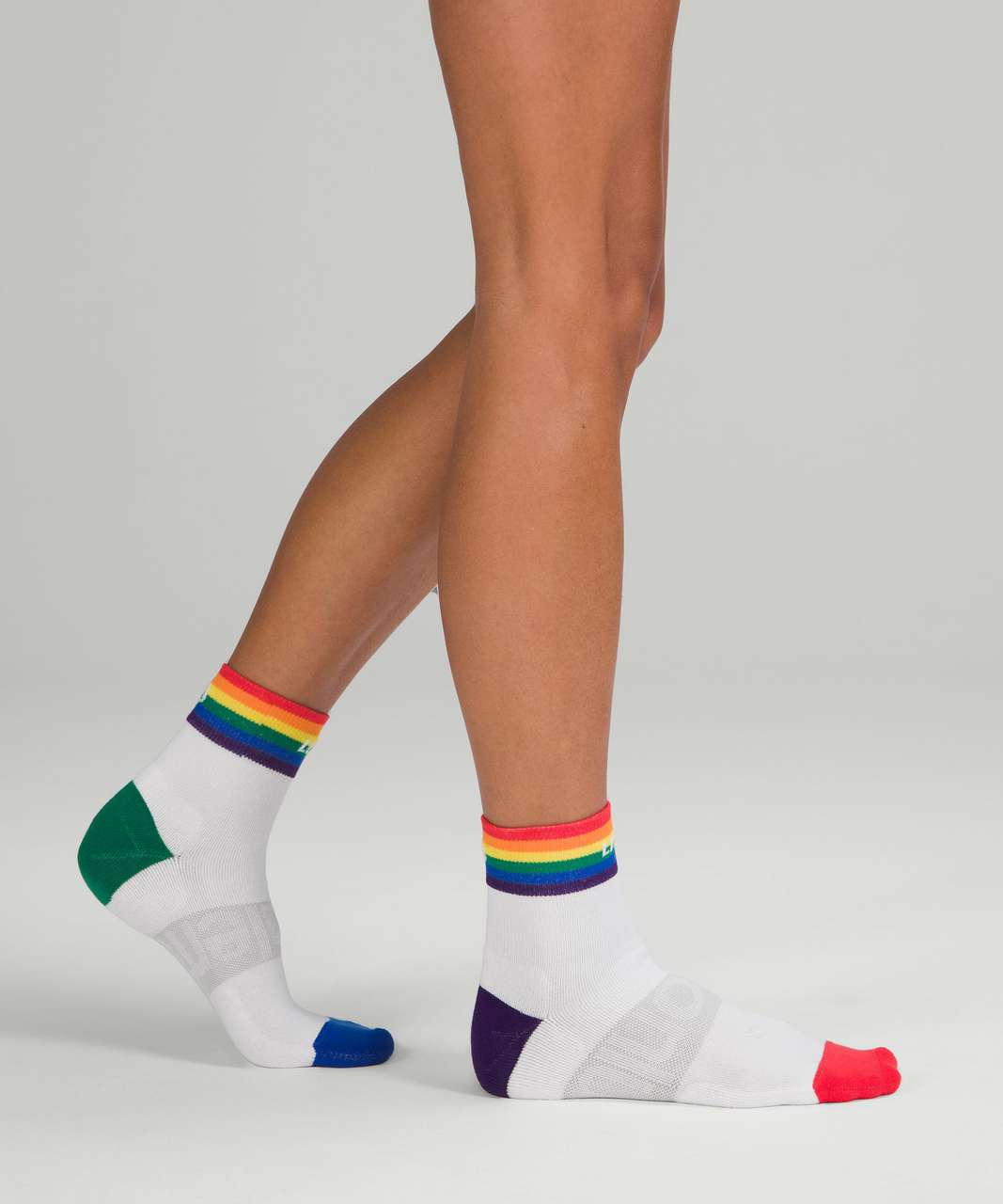 Lululemon Daily Stride Mid-Crew Sock *Rainbow - White