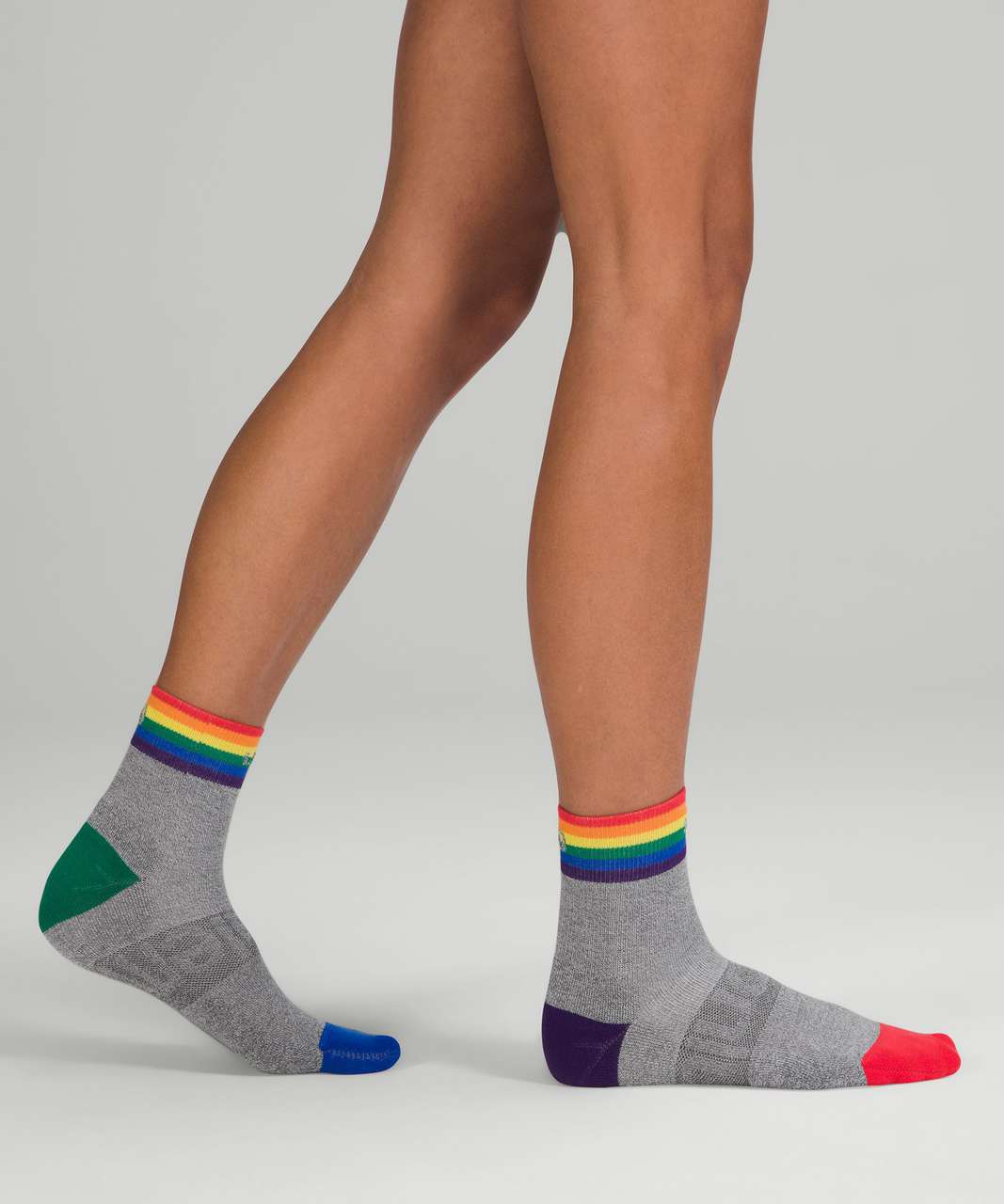 Lululemon Daily Stride Mid-Crew Sock *Rainbow lululemon - White - lulu  fanatics