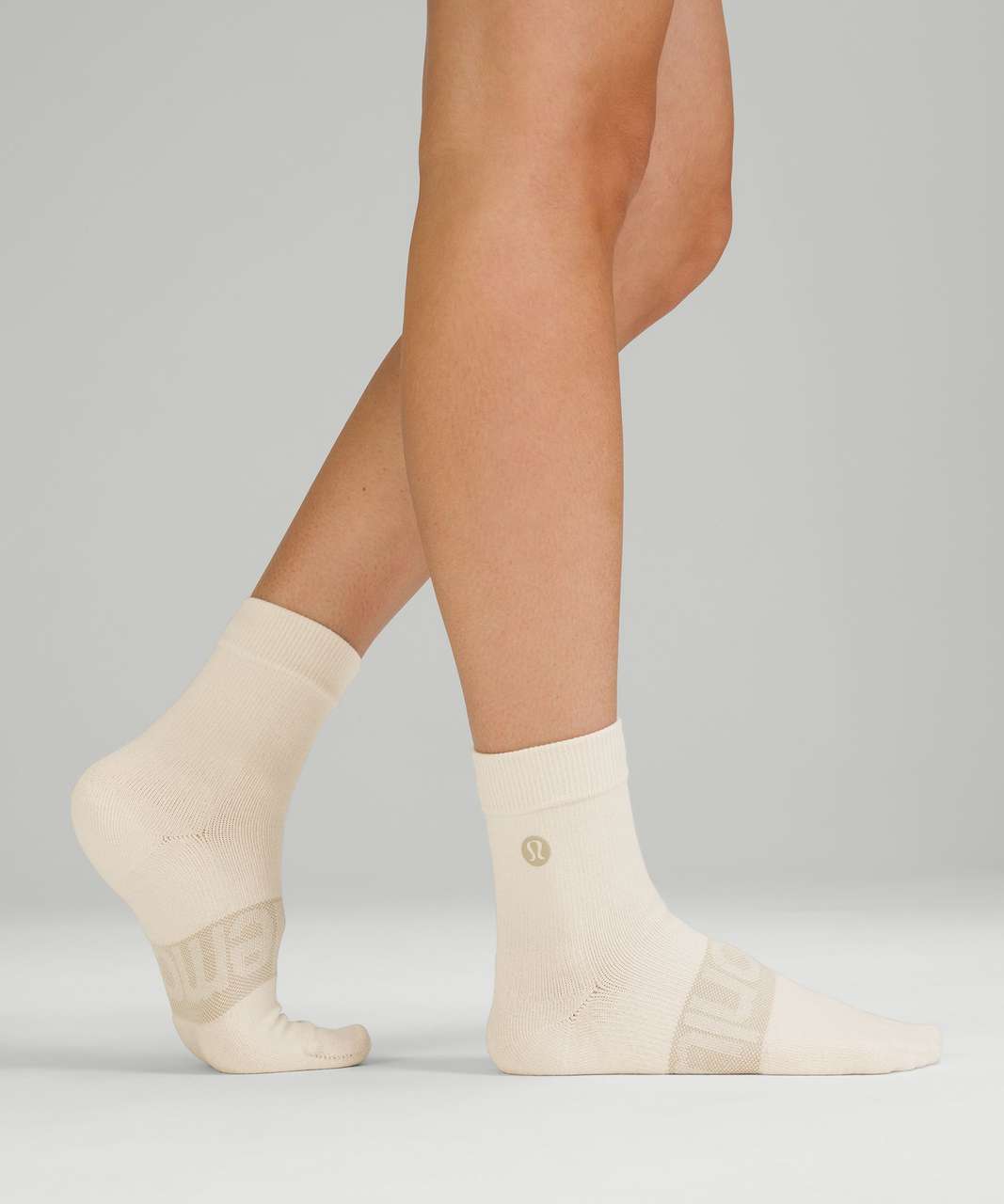 Lululemon Daily Stride Mid-Crew Sock *Logo - White Opal